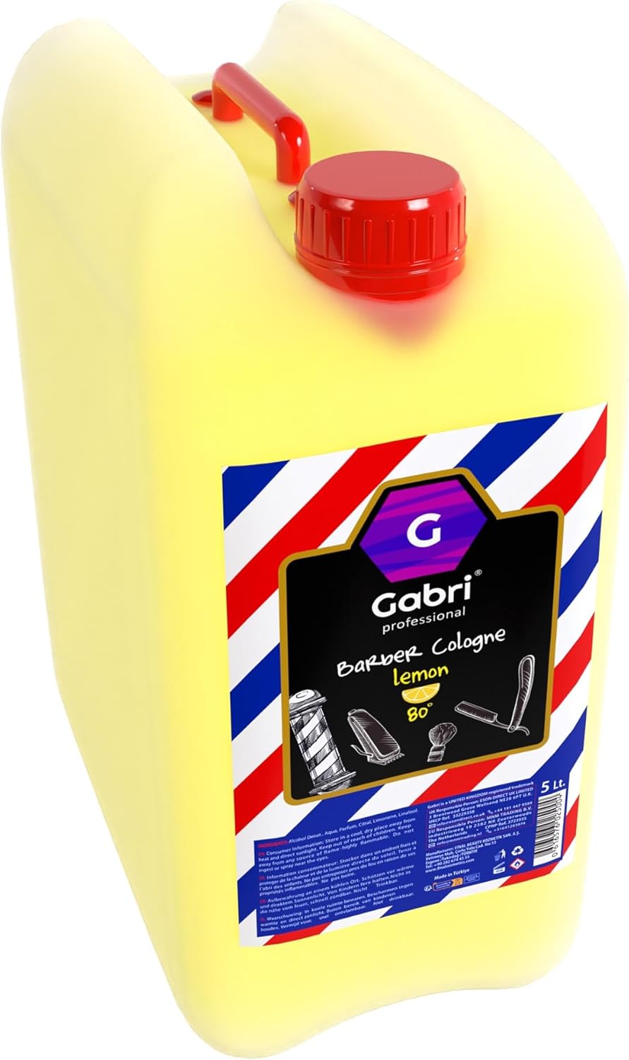 Gabri Professional Barber Cologne Lemon 5 Litre