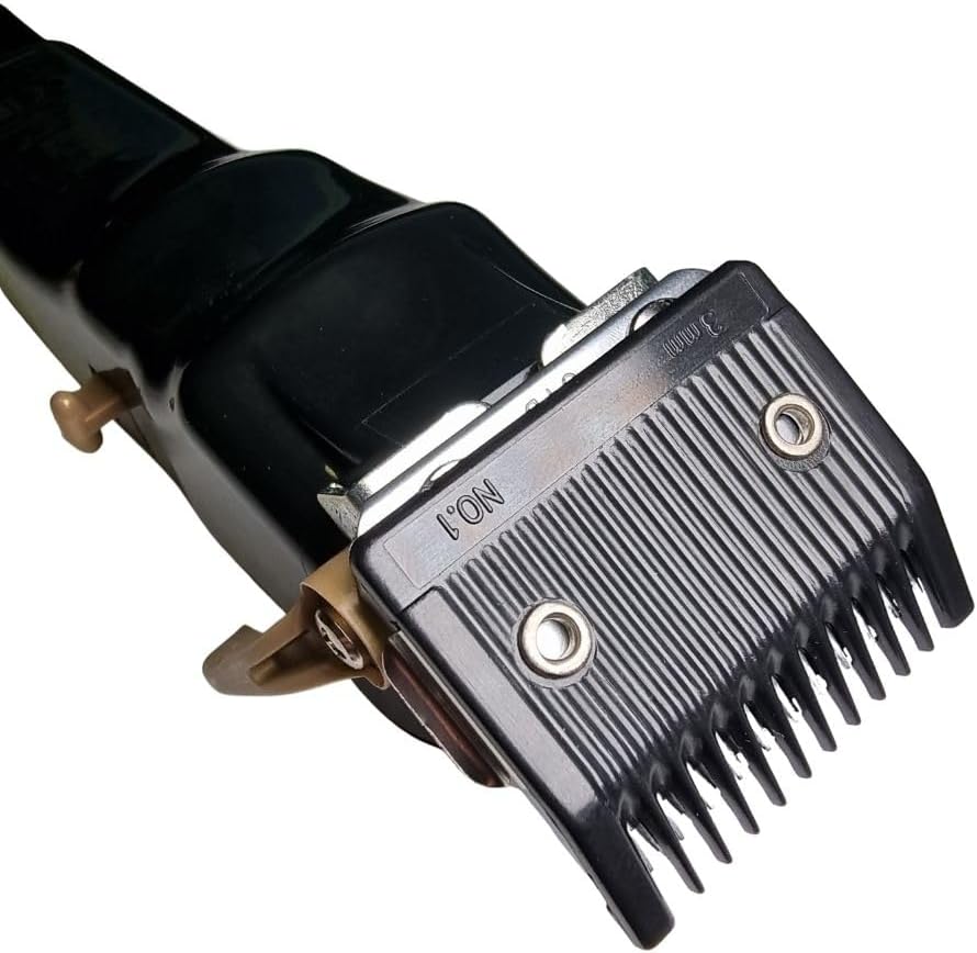 BarberBro Classic No.1 Clipper Guard, 3mm, Black with Metal Clamps, Compatible with Wahl Clippers