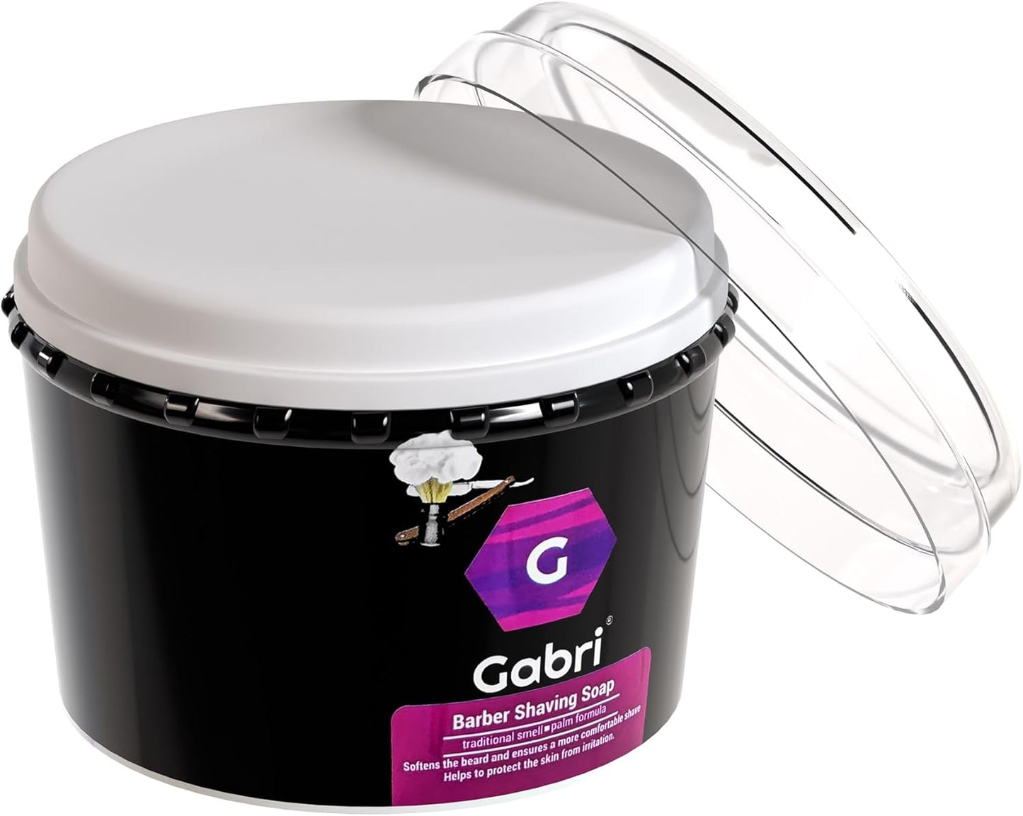 Gabri Professional Shaving Soap 140 g for Sensitive Skin - Traditional Shaving Soap for Men's Grooming