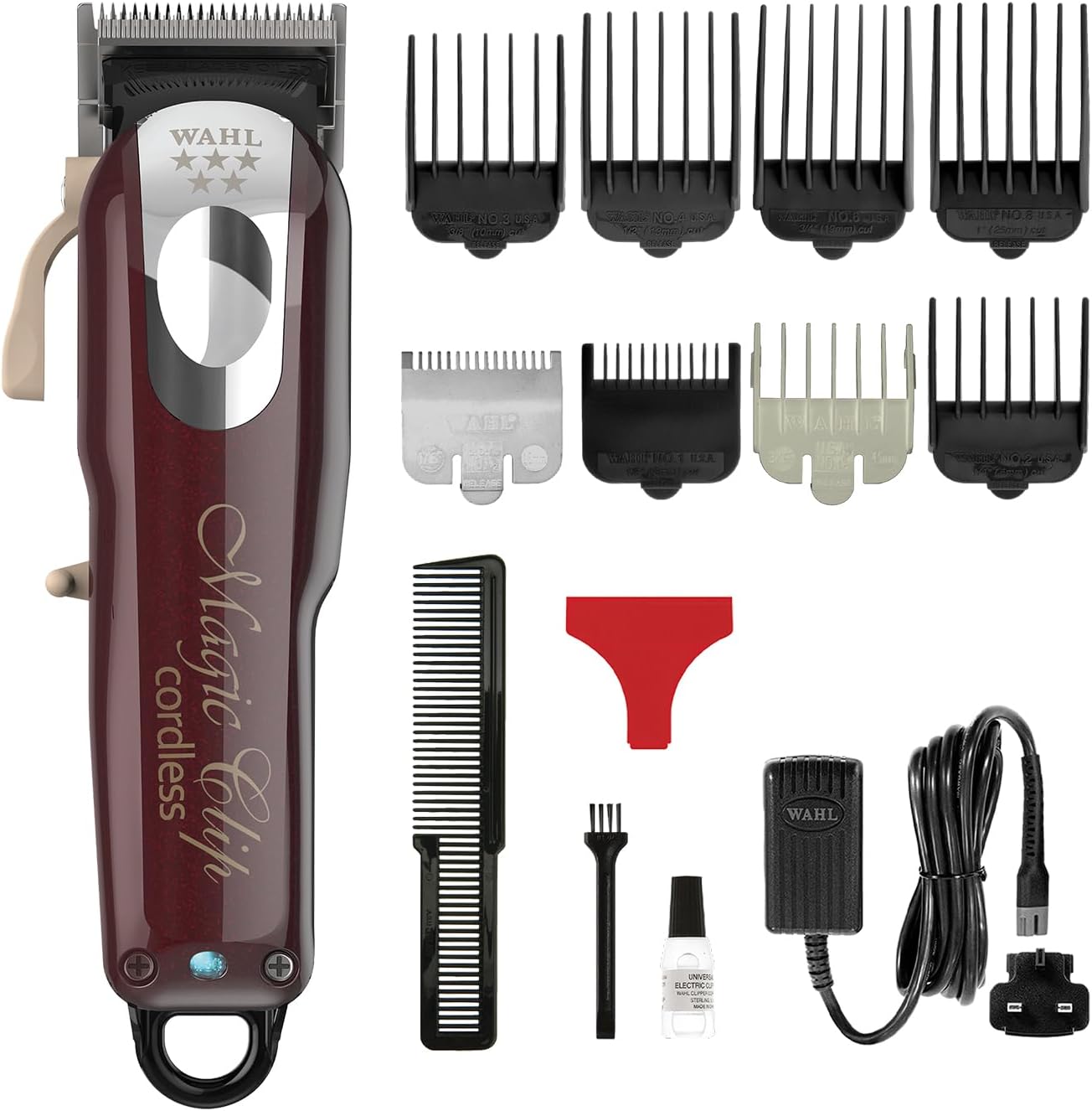 Wahl 5 Star Cordless Magic Clip, Professional Hair Clippers, Pro Haircutting Kit, Clippers for Blunt Cuts, Adjustable Taper Lever, Crunch Blade, Cordless, Lightweight, Barbers Supplies