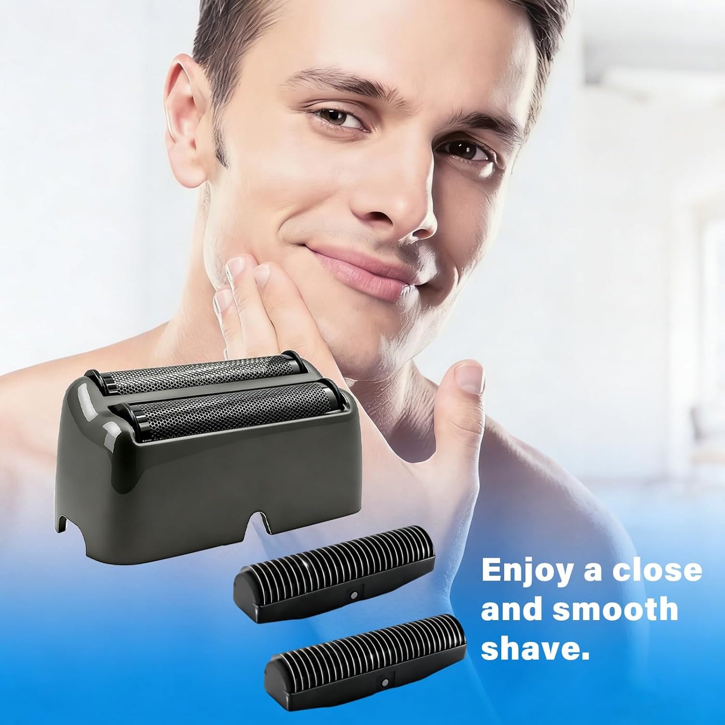 Replacement Head Compatible With Babyliss Pro Uv Double Foil Shaver – Precision Double Foil & Blade For Babyliss Uv Foil Fxlfs2 Shaver, Hypoallergenic Titanium Foil For A Close, Irritation-Free Shave