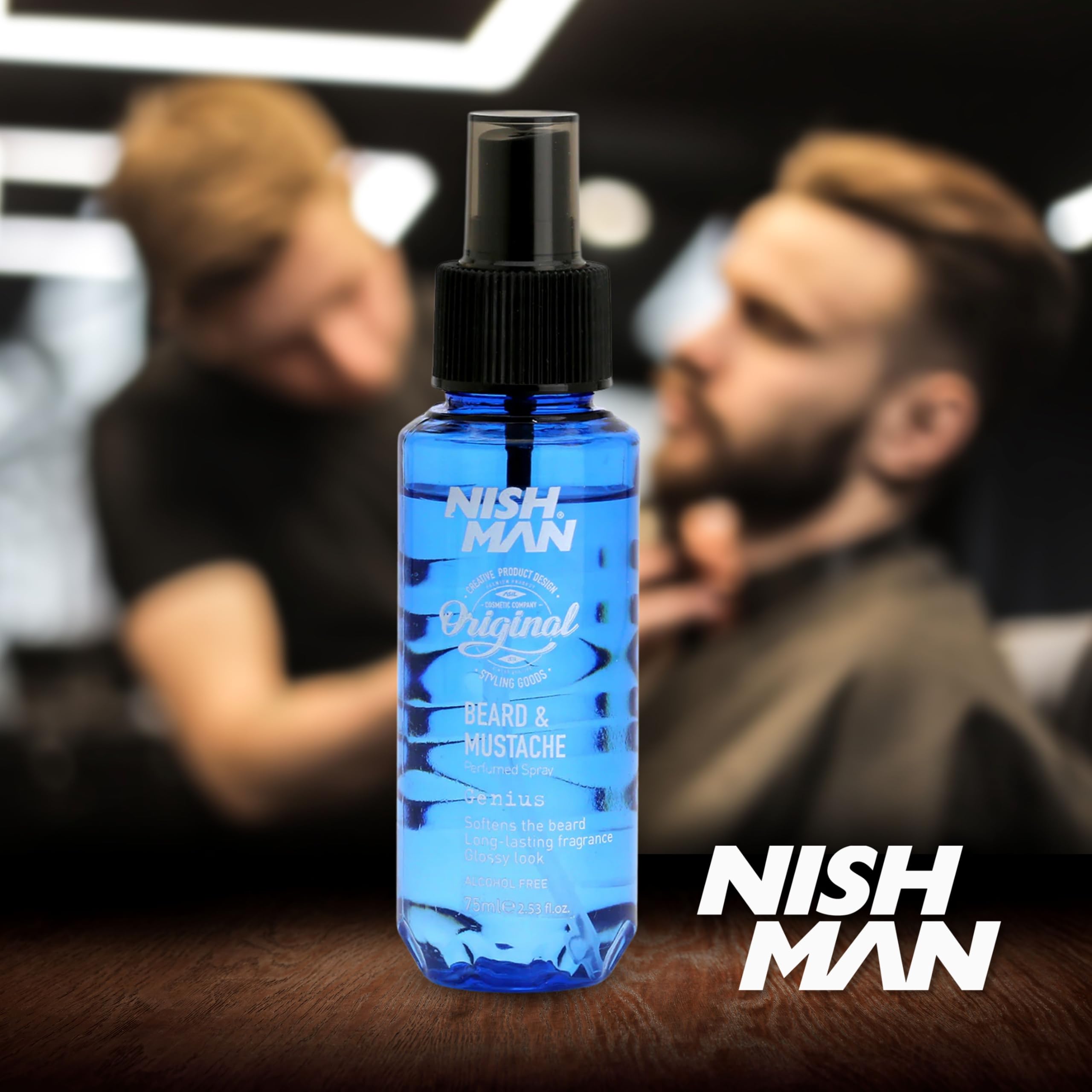 NISHMAN Beard & Moustache Perfume - Adonis 75ml - Refreshing, Long-Lasting Scent for Beard Care - Ideal Beard Perfume for Daily Beard and Mustache Grooming