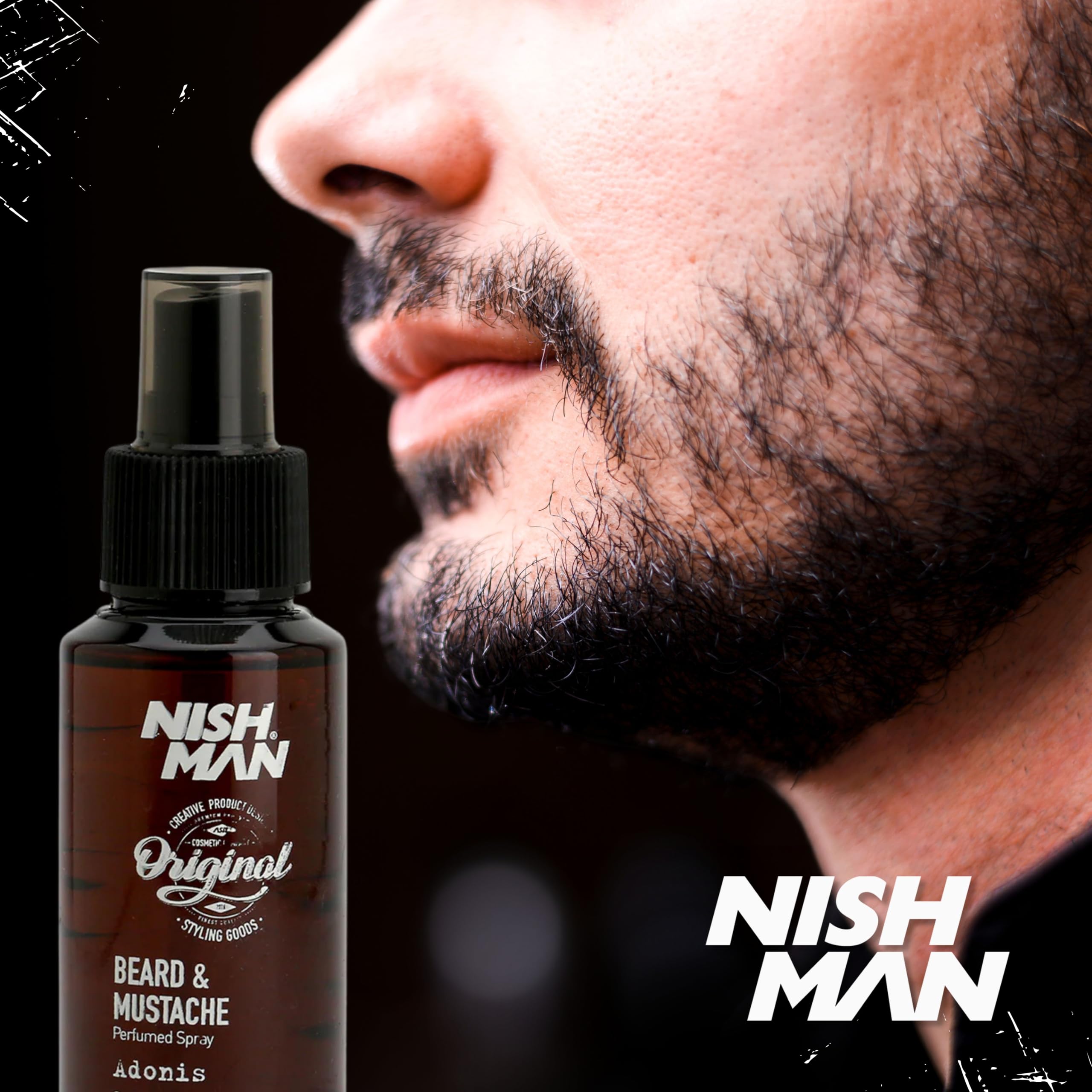 NISHMAN Beard & Moustache Perfume - Adonis 75ml - Refreshing, Long-Lasting Scent for Beard Care - Ideal Beard Perfume for Daily Beard and Mustache Grooming
