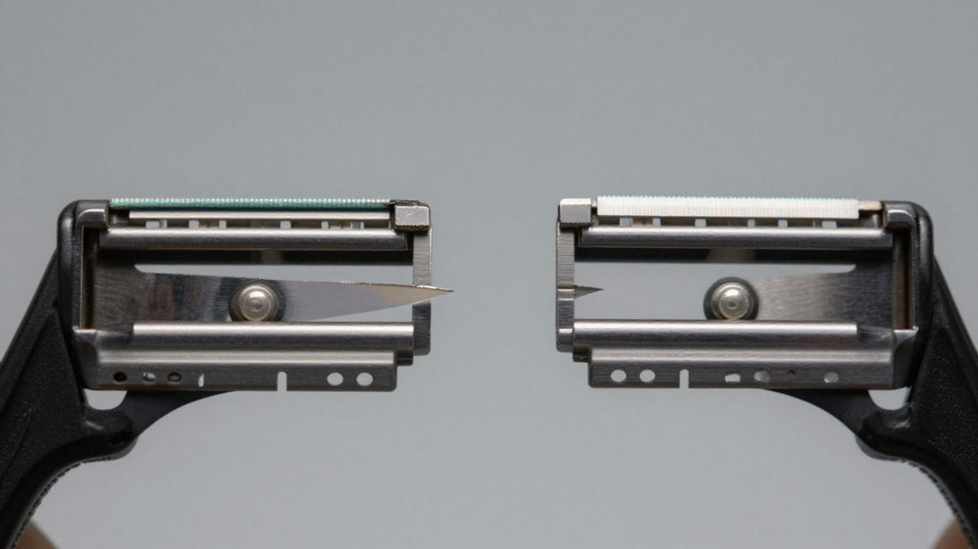 Single edge versus double edge razor blades comparison.
