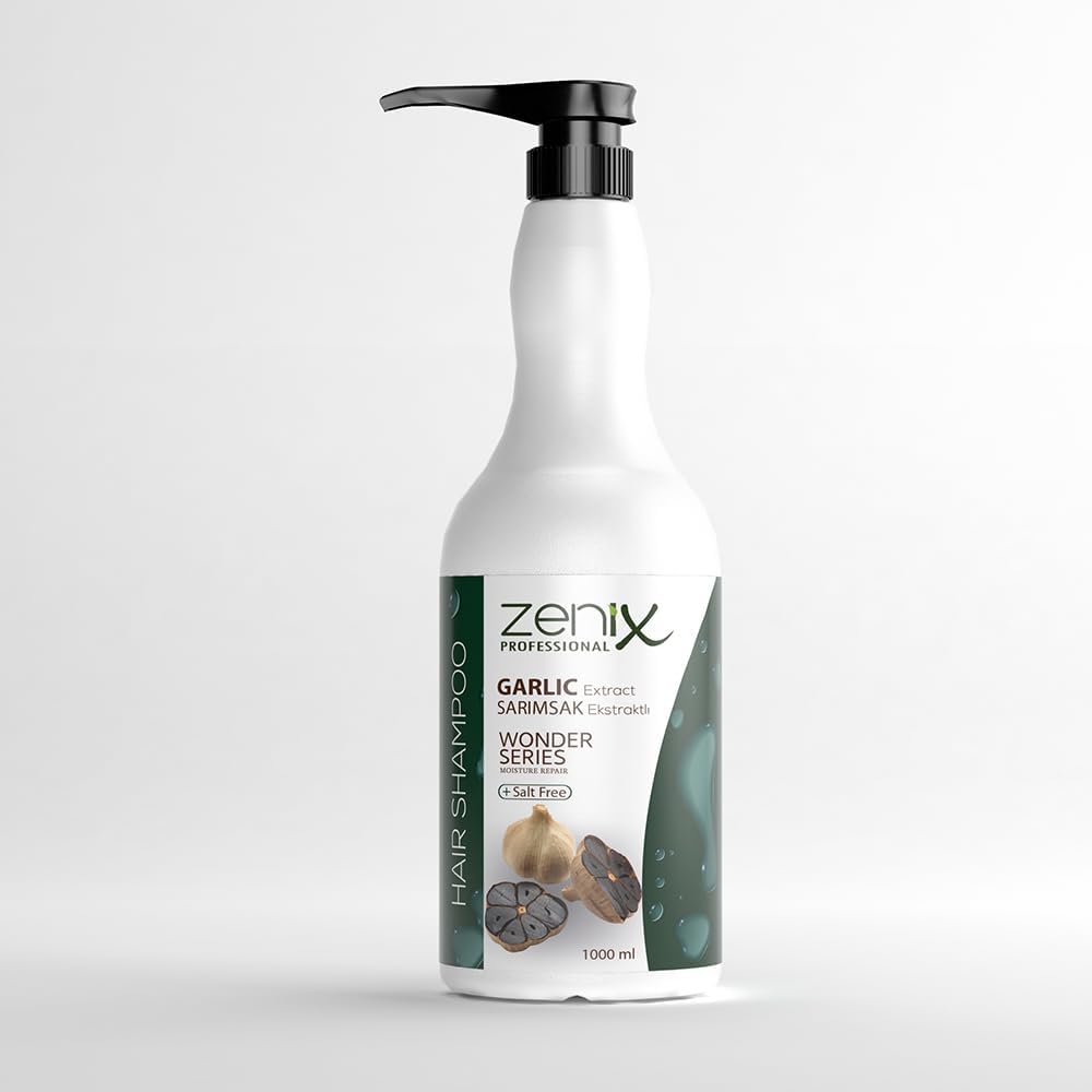 Zenix Black Garlic Extract Shampoo 1000ml | Strengthening & Salt Free