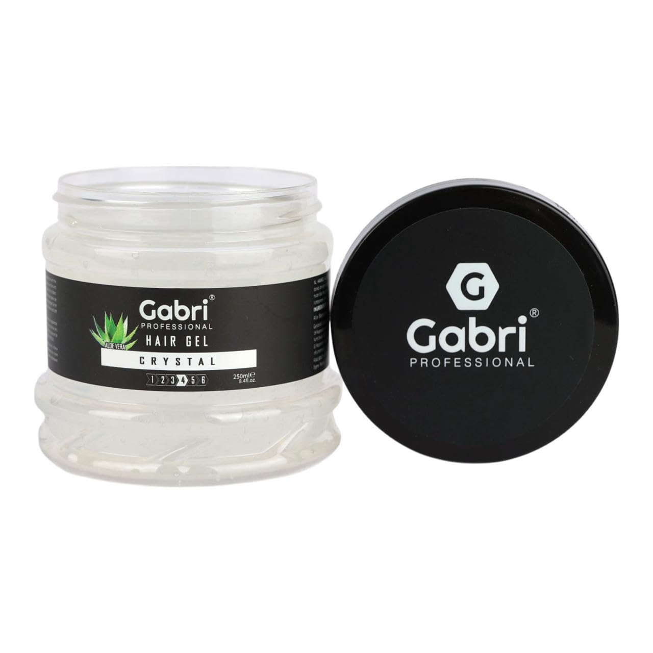 Gabri Hair Styling Gel, Firm Hold Styling Hair Gels, High Gloss, Anti-Frizz Effect, Edge Control, For All Hair Types (250 g (1 Pack), Keratin)