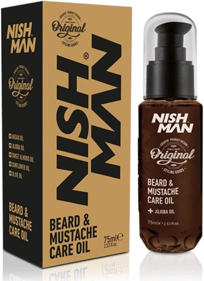 NISHMAN Beard & Moustache Care Oil 75ml - Nishman - Professional Barber Supplies UK | BarberWorld