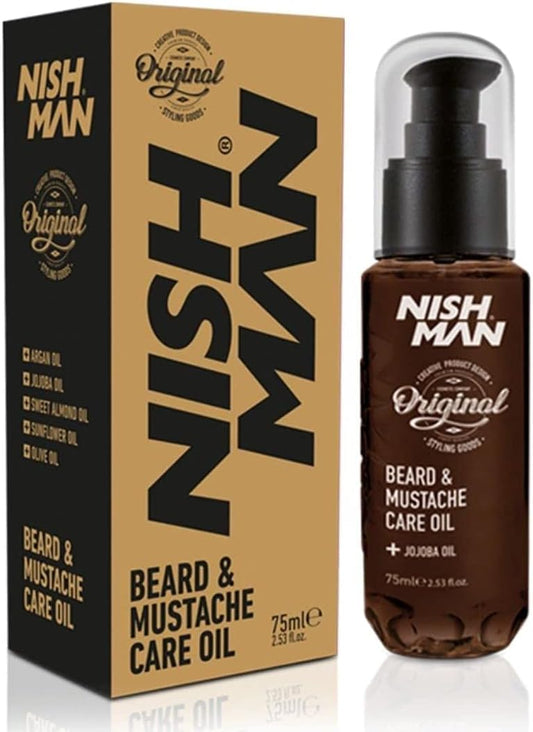 NISHMAN Beard & Moustache Care Oil 75ml - Nishman - Professional Barber Supplies UK | BarberWorld