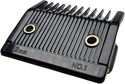 BarberBro Classic No.1 Clipper Guard, 3mm, Black with Metal Clamps, Compatible with Wahl Clippers