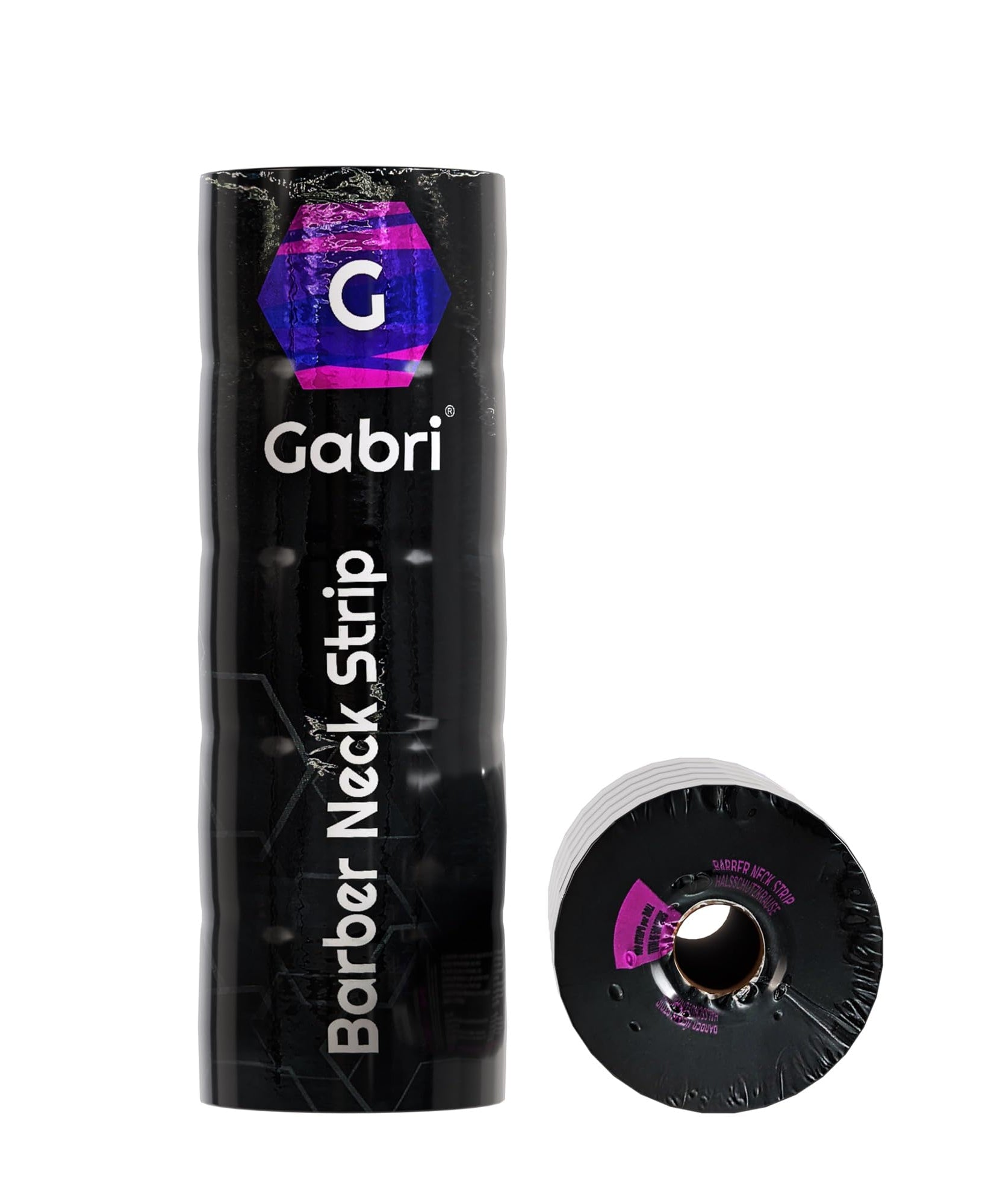 Gabri Professional Barber Neck Strips,5 x 100 Rolls Pack White & Black