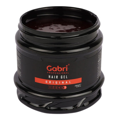 Gabri Hair Styling Gel, Firm Hold Styling Hair Gels, High Gloss, Anti-Frizz Effect, Edge Control, For All Hair Types (250 g (1 Pack), Keratin)