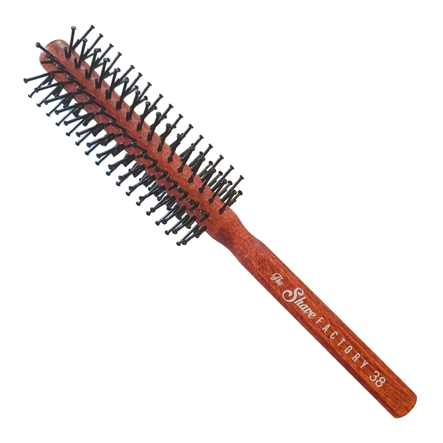 Wooden Round Brush Model-19 Brown Static Free