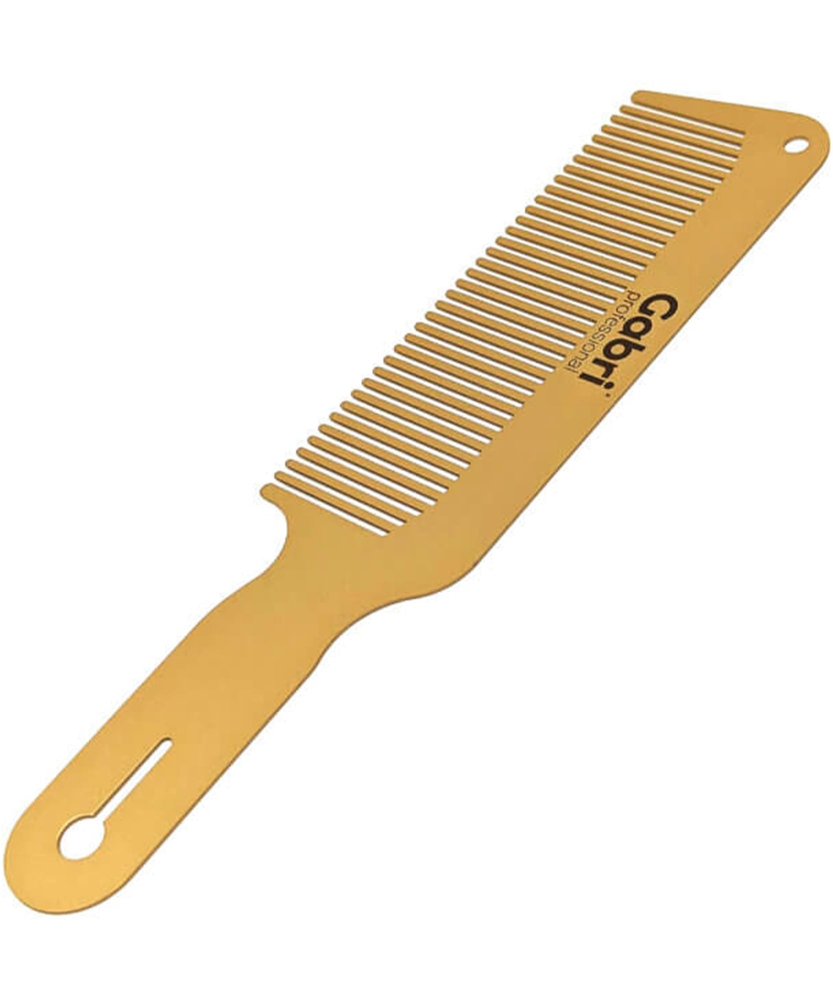 Gabri Flat Hair Comb Top Comb Barber Styling Hair Cutting Durable Detangler - Professional Hairdressing Tools, Anti Static Heat Resistant, Strong & Durable (Gold Metal 21 cm, Metal)