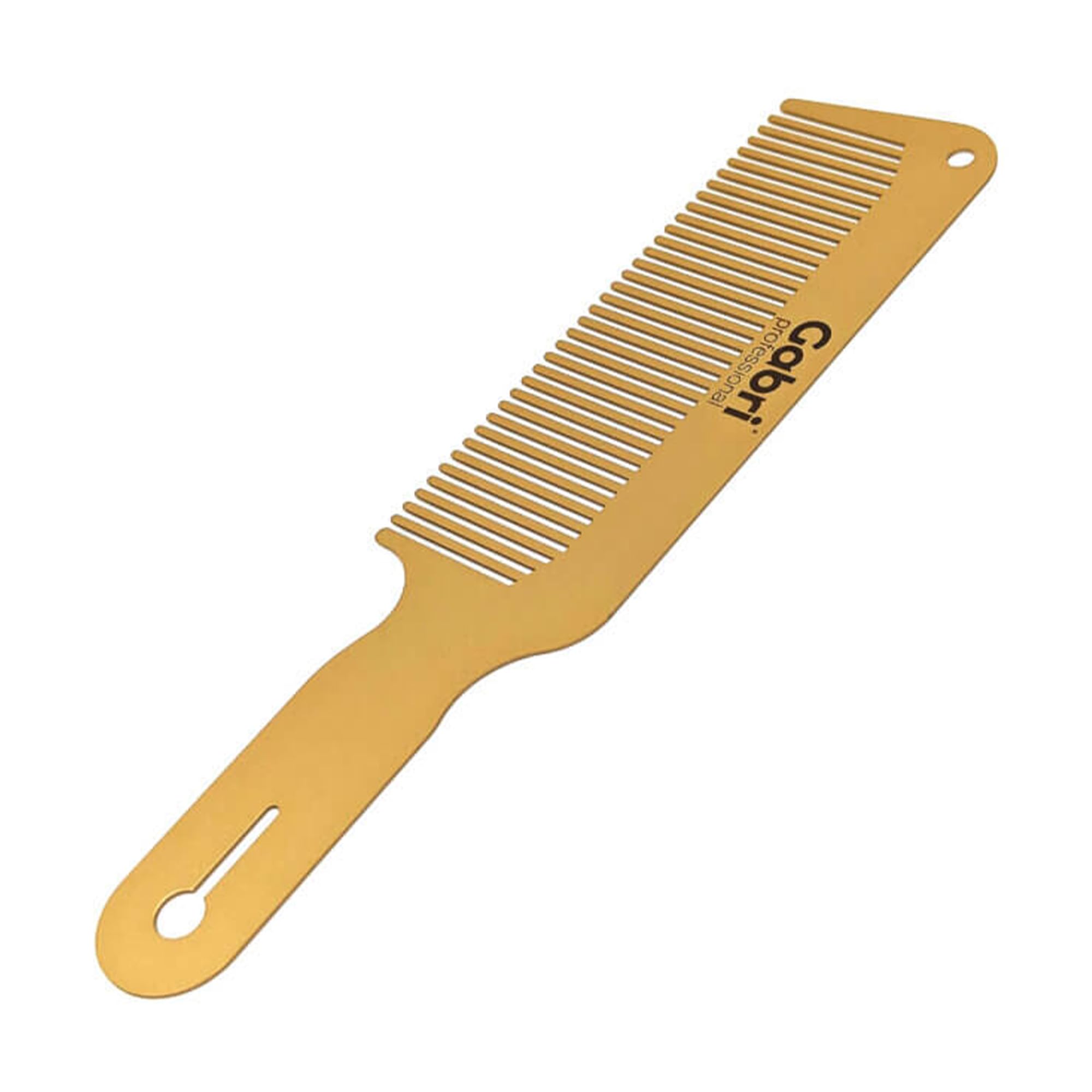 Gabri Flat Hair Comb Top Comb Barber Styling Hair Cutting Durable Detangler - Professional Hairdressing Tools, Anti Static Heat Resistant, Strong & Durable (Gold Metal 21 cm, Metal)