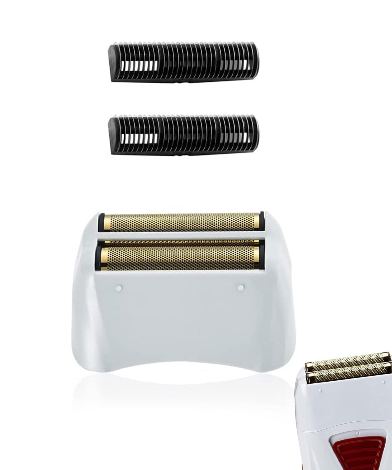 Foil Shaver Replacement Razor Blades for Andis Model TS-1 TS-2 17150 17200 17235 Pro Foil Shaver 17155 17160 17280 Foil and Blades (Gold/2PC)