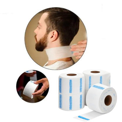 Gabri Barber Neck Strips 5 x 100 Rolls Pack White & Black