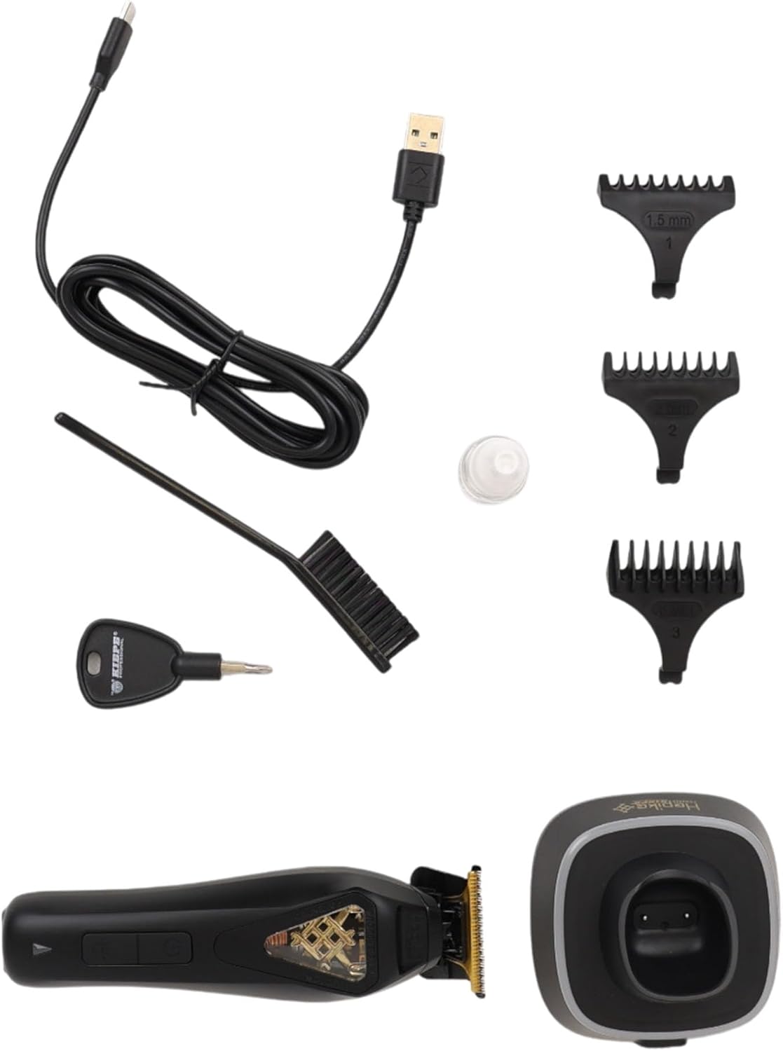 Kiepe Hepike Cordless Hair Trimmer 6361, Long-Life Lithium Battery, Powered Trimmers for Men Haircut, Men's Grooming Kit for Beard & Face, Ideal for Hairdressers, Barbers, Stylists, Professional Use