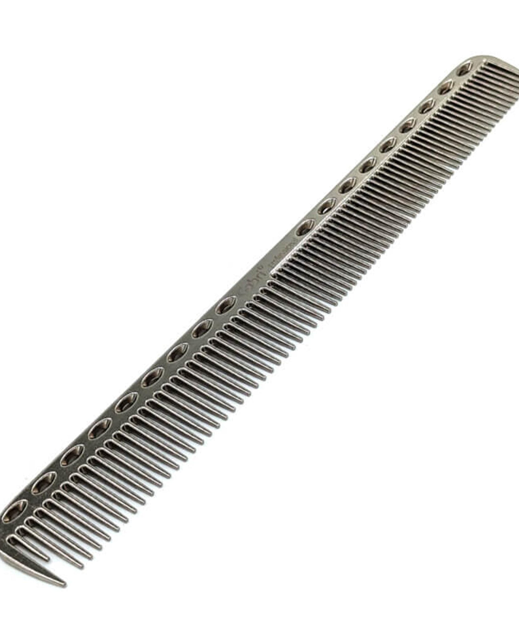 Gabri Flat Hair Comb Top Comb Barber Styling Hair Cutting Durable Detangler - Professional Hairdressing Tools, Anti Static Heat Resistant, Strong & Durable (Gold Metal 21 cm, Metal)