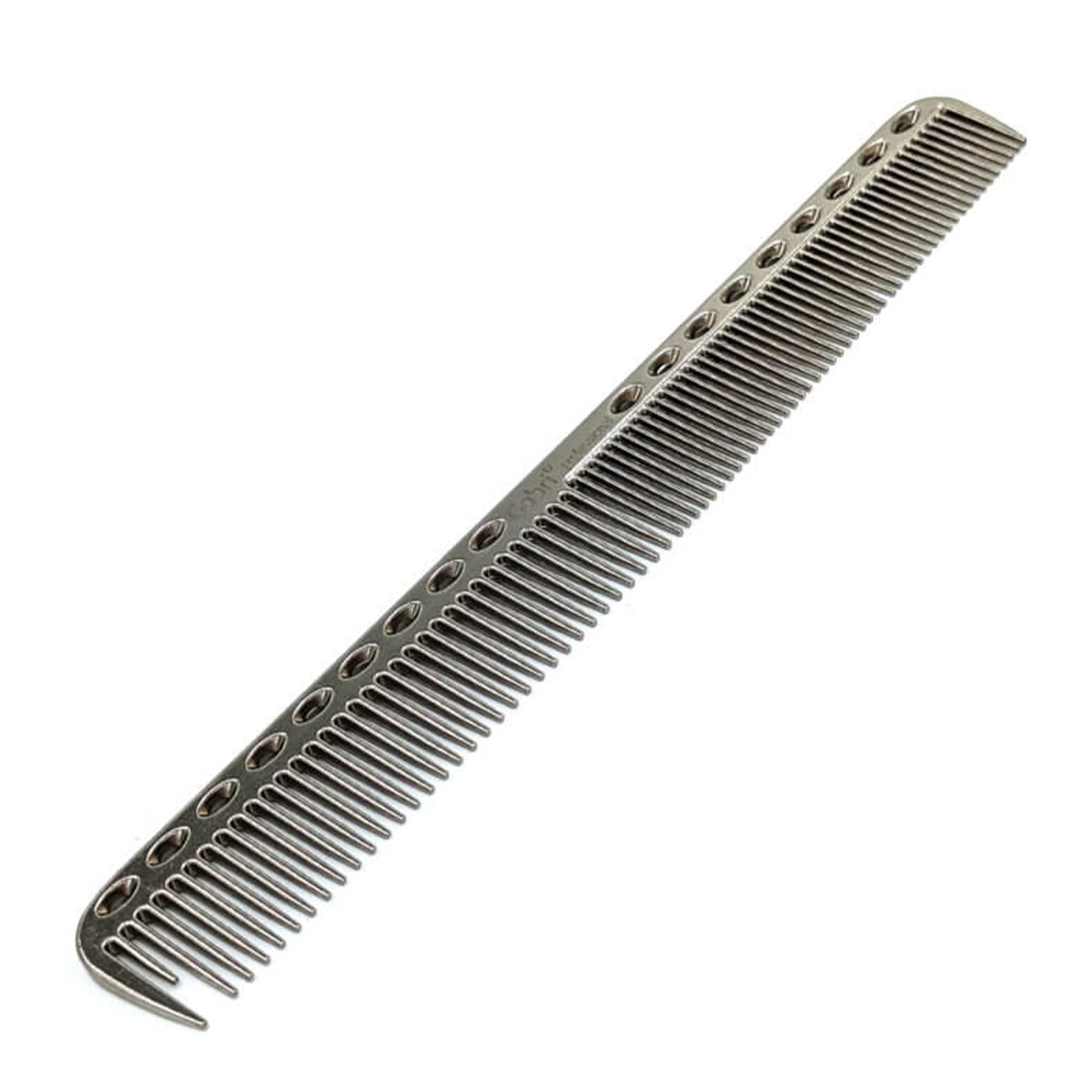 Gabri Flat Hair Comb Top Comb Barber Styling Hair Cutting Durable Detangler - Professional Hairdressing Tools, Anti Static Heat Resistant, Strong & Durable (Gold Metal 21 cm, Metal)