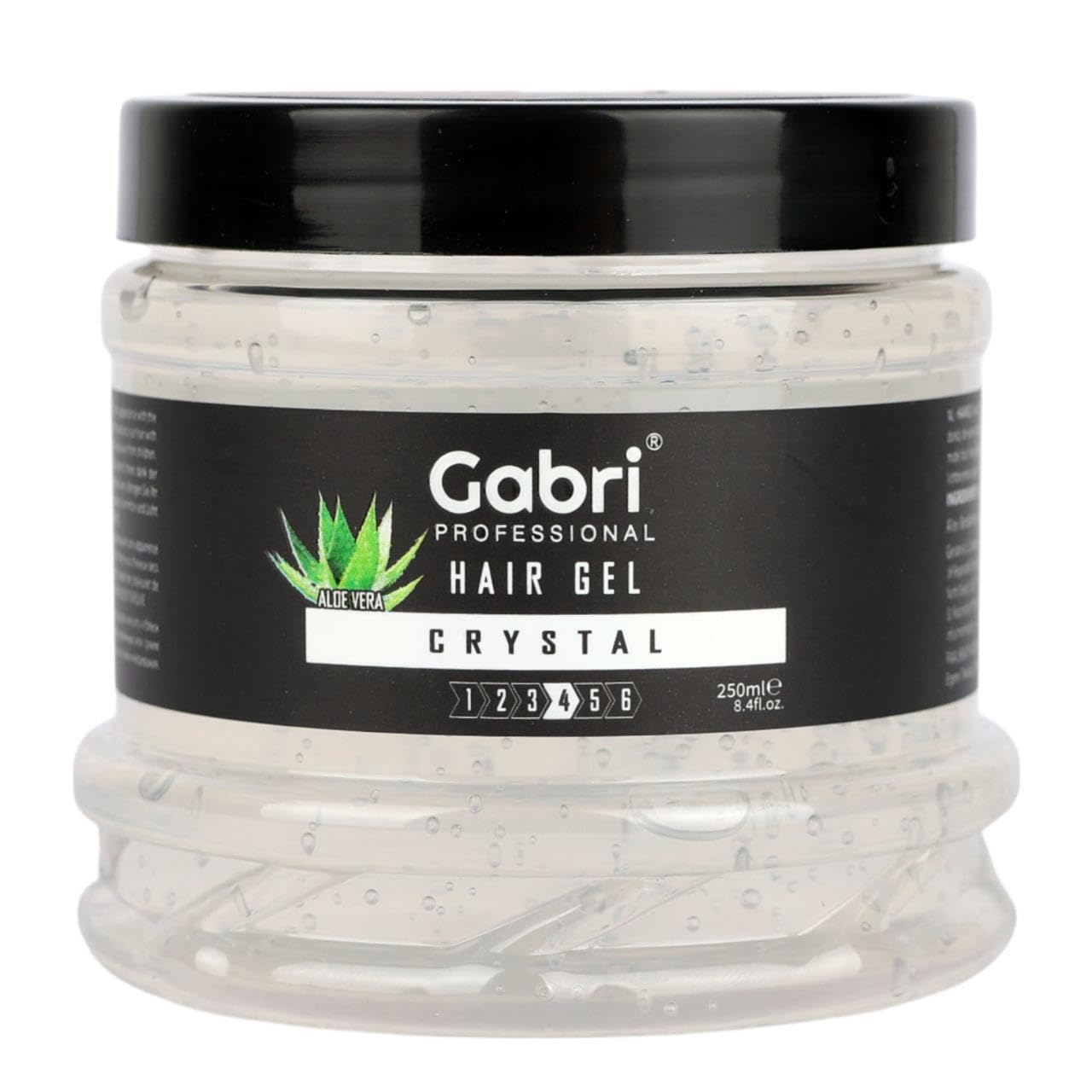 Gabri Hair Styling Gel, Firm Hold Styling Hair Gels, High Gloss, Anti-Frizz Effect, Edge Control, For All Hair Types (250 g (1 Pack), Keratin)