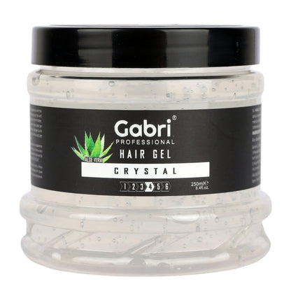 Gabri Hair Styling Gel, Firm Hold Styling Hair Gels, High Gloss, Anti-Frizz Effect, Edge Control, For All Hair Types (250 g (1 Pack), Keratin)