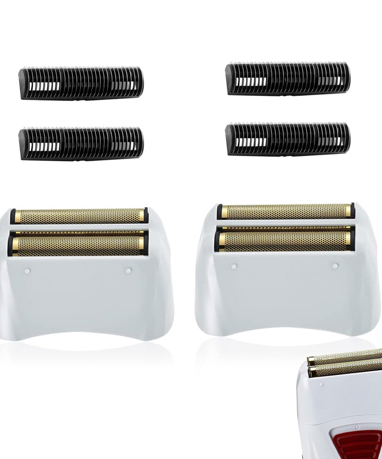 Foil Shaver Replacement Razor Blades for Andis Model TS-1 TS-2 17150 17200 17235 Pro Foil Shaver 17155 17160 17280 Foil and Blades (Gold/2PC)