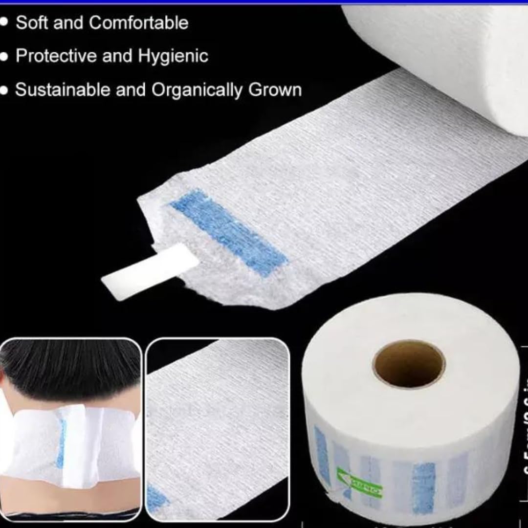 Gabri Barber Neck Strips 5 x 100 Rolls Pack White & Black