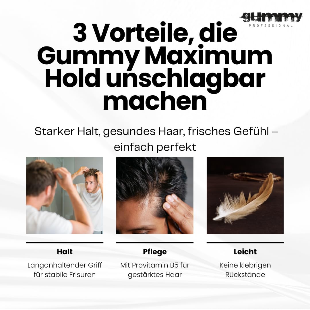 Gummy Hair Gel 220 ml Maximum Hold