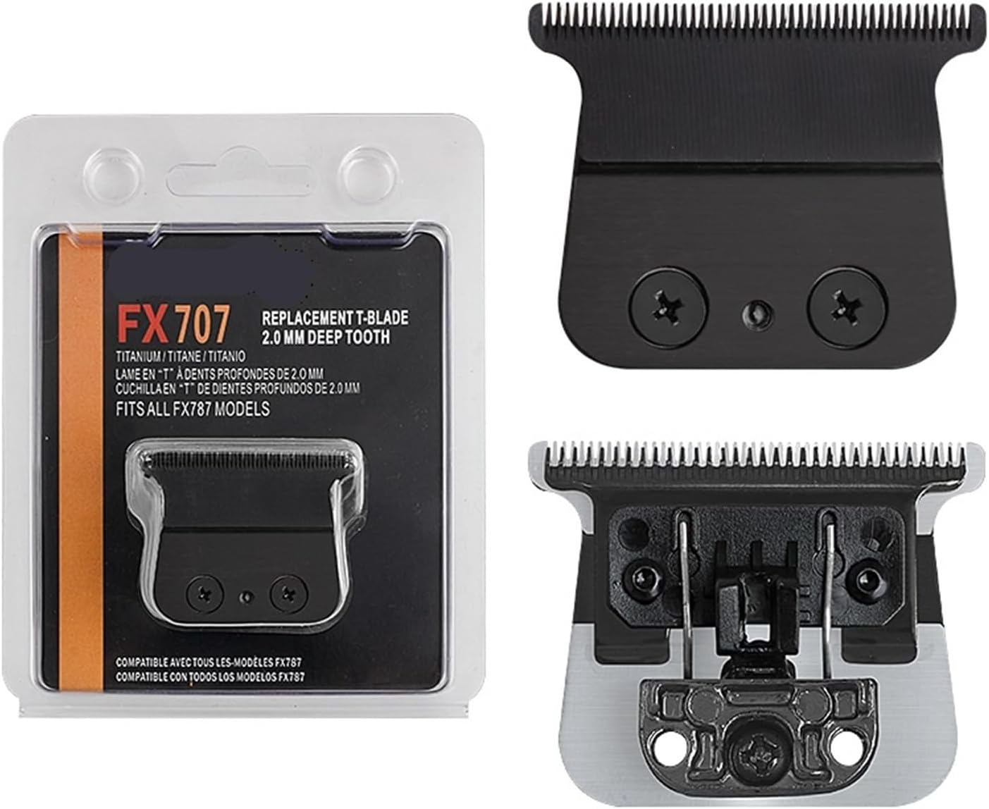 Compatible for Babyliss，All FX787 FX726 FX787Z FX707 Barbershop Professional Replacement Blade Fits Hair Cutter Machine Barber Trimmer(FX707 Gold)