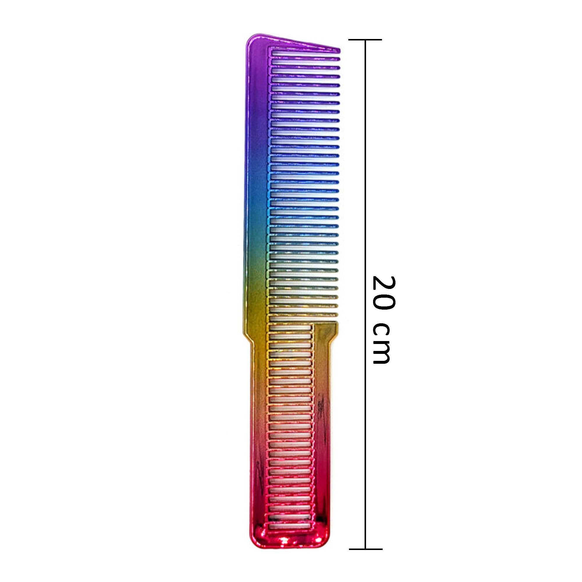 Gabri Flat Hair Comb Top Comb Barber Styling Hair Cutting Durable Detangler - Professional Hairdressing Tools, Anti Static Heat Resistant, Strong & Durable (Gold Metal 21 cm, Metal)