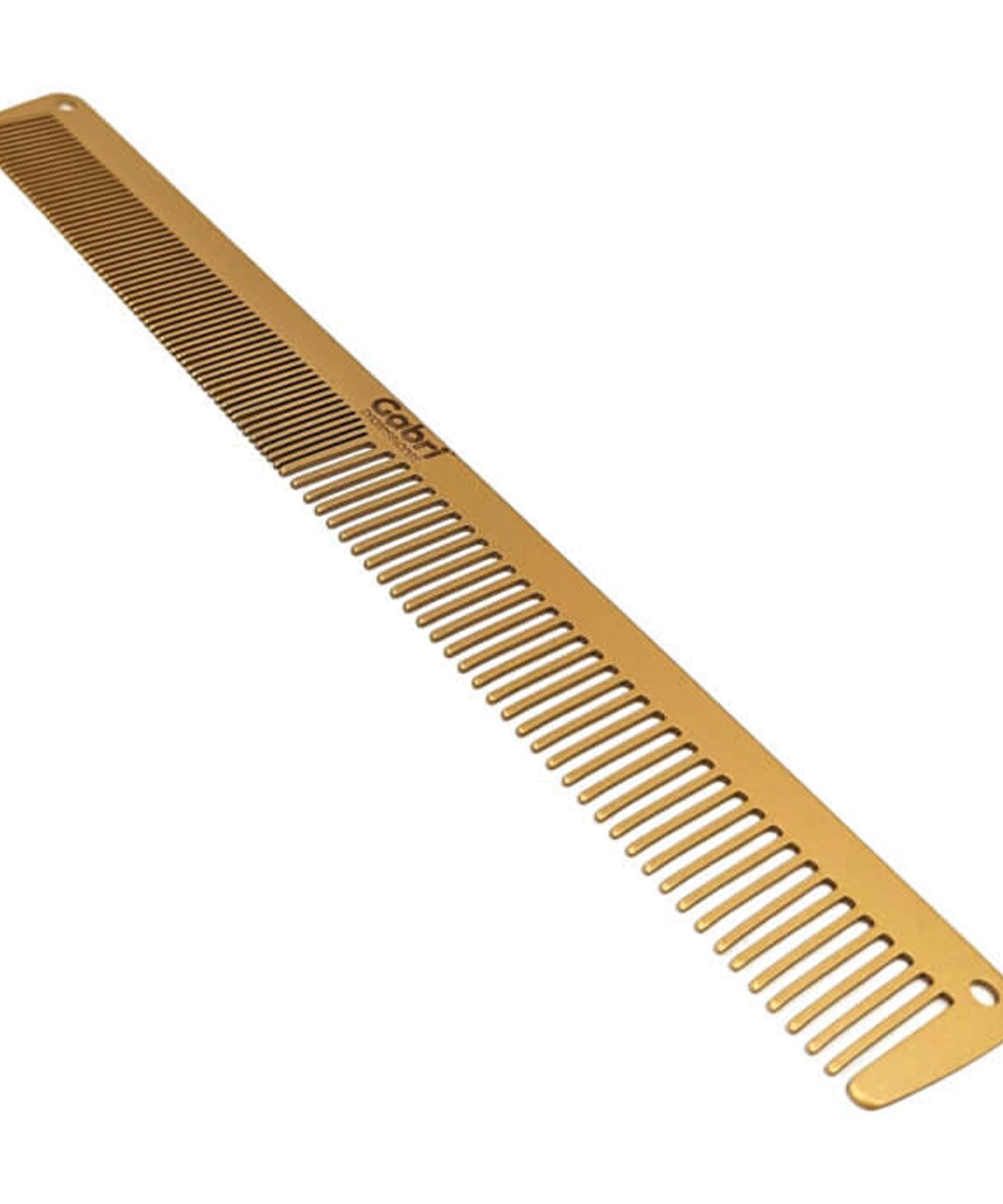 Gabri Flat Hair Comb Top Comb Barber Styling Hair Cutting Durable Detangler - Professional Hairdressing Tools, Anti Static Heat Resistant, Strong & Durable (Gold Metal 21 cm, Metal)