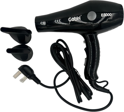 Gabri Ionic Hair Dryer E5000 2400W Lightweight Black