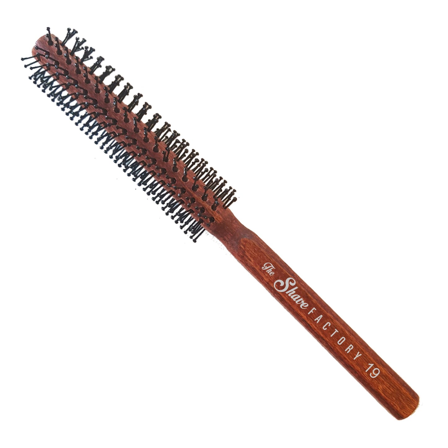 Wooden Round Brush Model-19 Brown Static Free