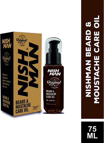 NISHMAN Beard & Moustache Care Oil 75ml - Nishman - Professional Barber Supplies UK | BarberWorld