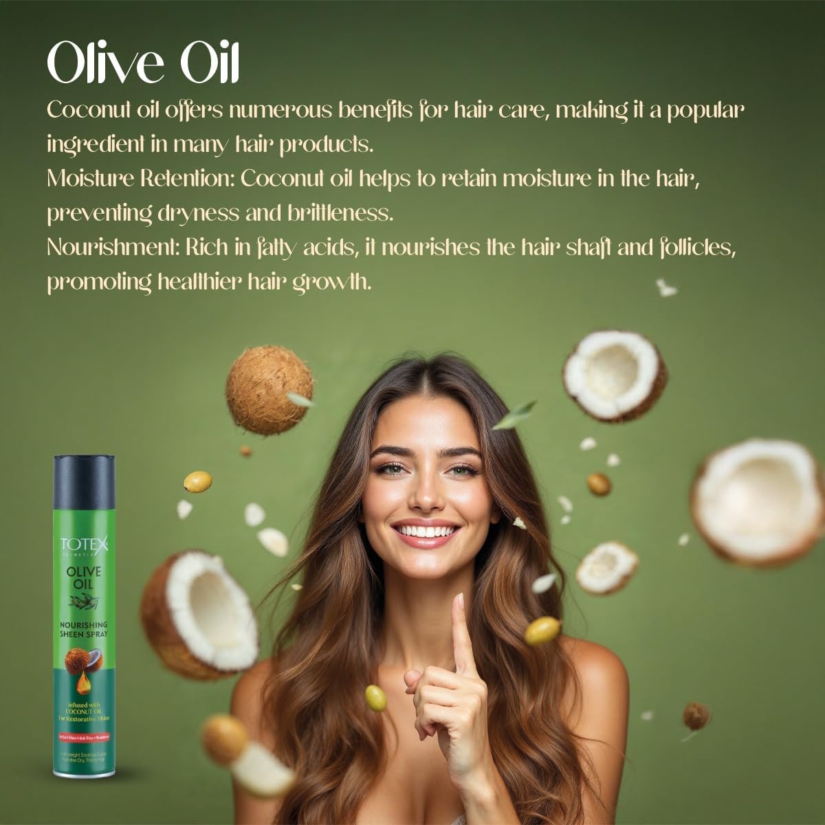 Totex Olive Oil Sheen Spray 400 ML