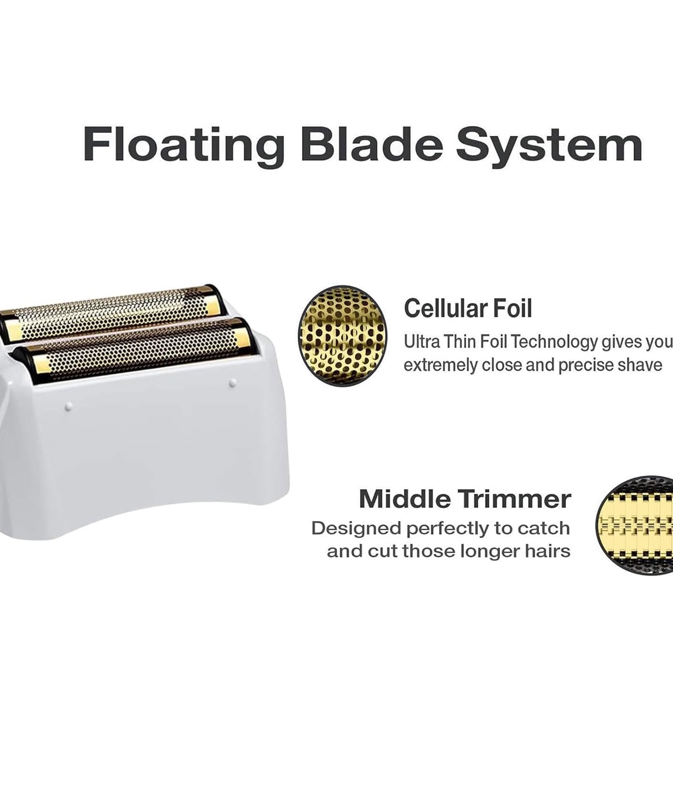 Foil Shaver Replacement Razor Blades for Andis Model TS-1 TS-2 17150 17200 17235 Pro Foil Shaver 17155 17160 17280 Foil and Blades (Gold/2PC)
