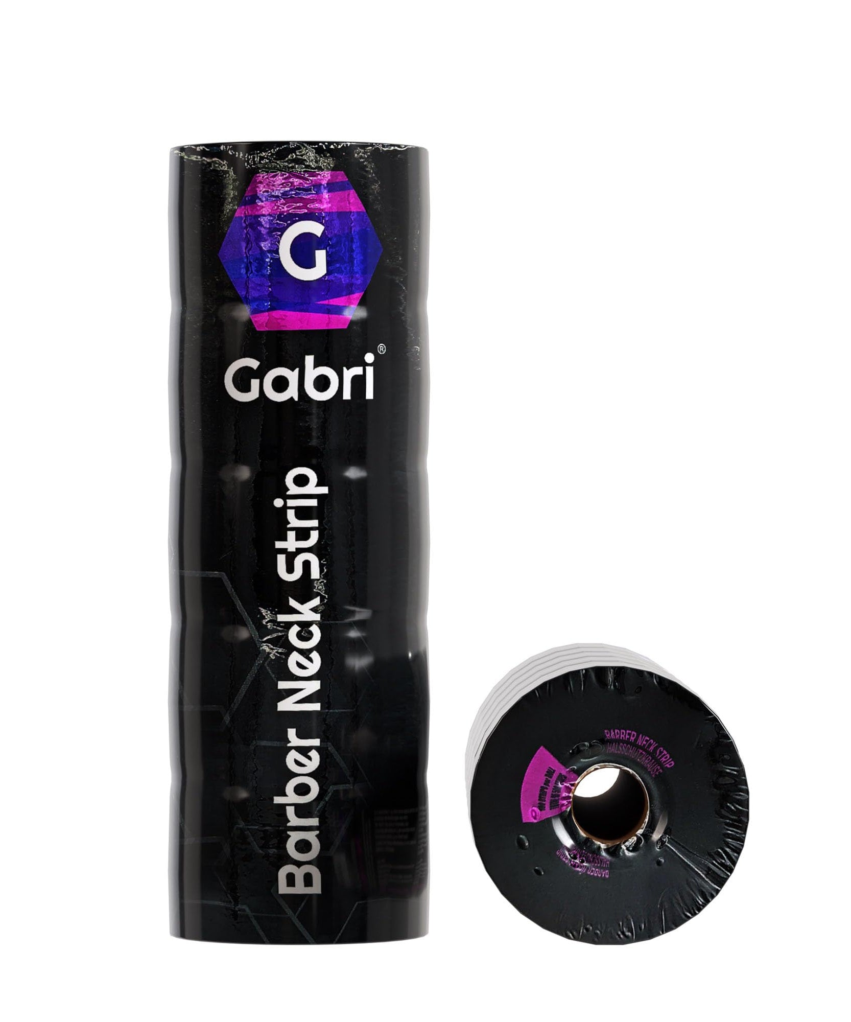 Gabri Professional Barber Neck Strips,5 x 100 Rolls Pack White & Black
