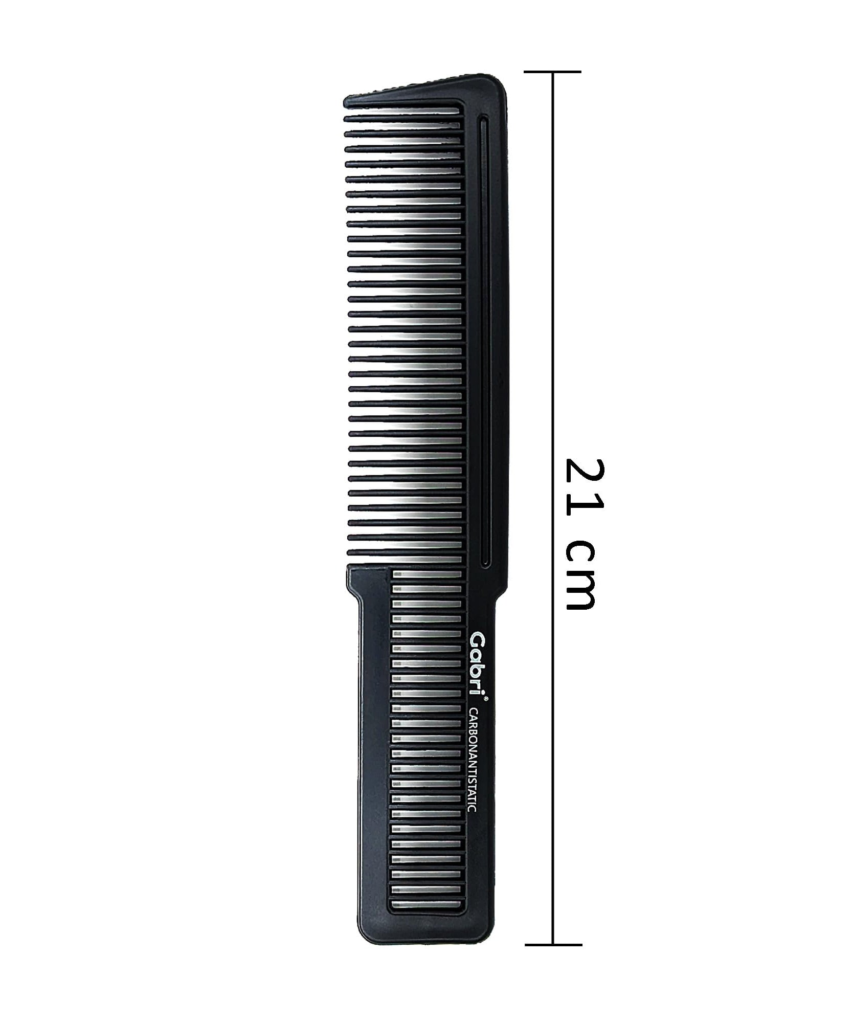 Gabri Flat Hair Comb Top Comb Barber Styling Hair Cutting Durable Detangler - Professional Hairdressing Tools, Anti Static Heat Resistant, Strong & Durable (Gold Metal 21 cm, Metal)