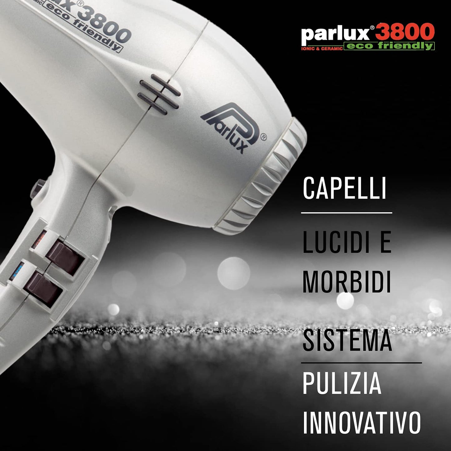 Parlux 3800 Ecofriendly Hair Dryer Ionic Ceramic Black - Parlux - Professional Barber Supplies UK | BarberWorld