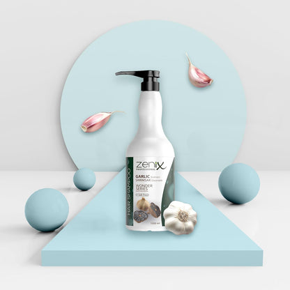 Zenix Black Garlic Extract Shampoo 1000ml | Strengthening & Salt Free