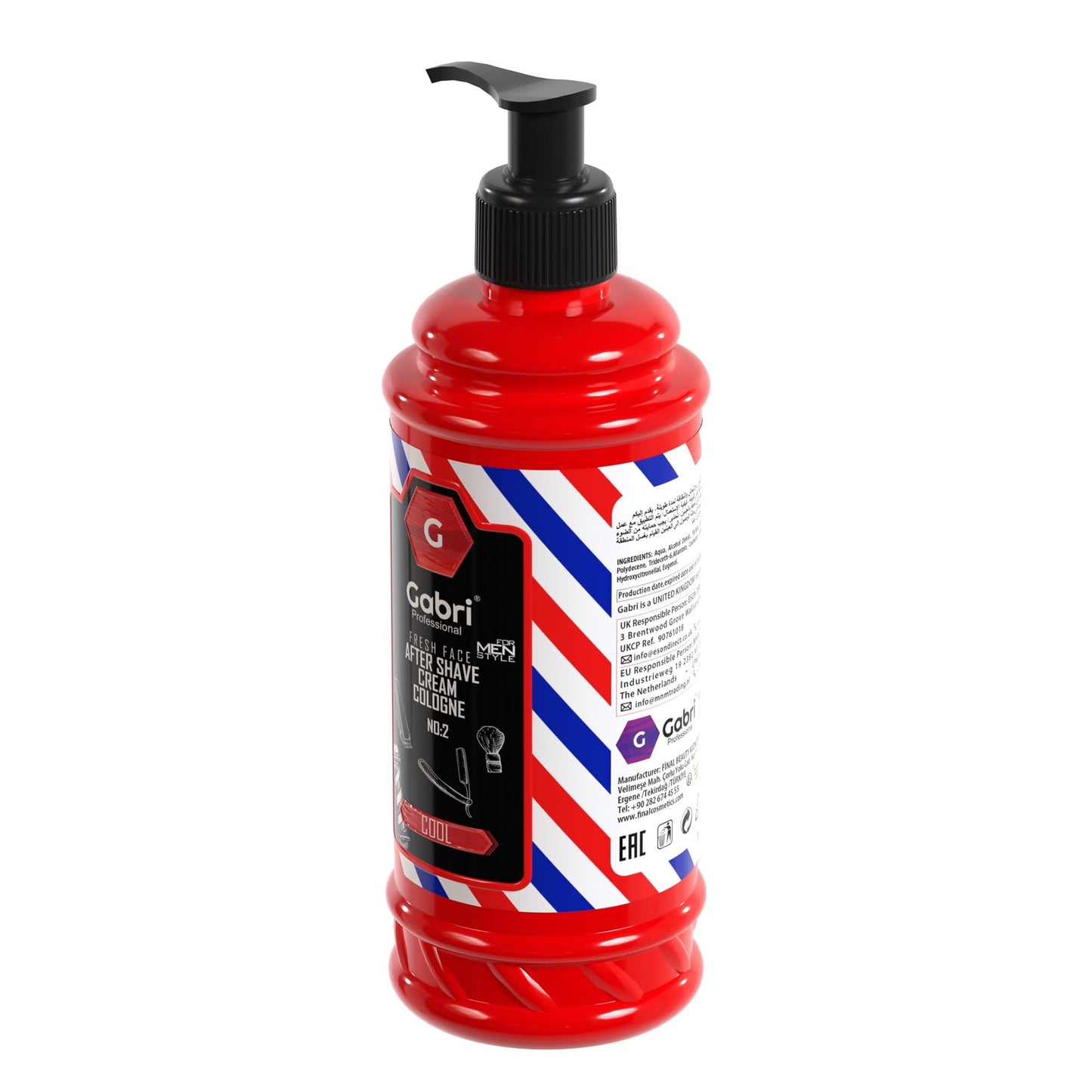 Gabri Aftershave Cream & Cologne 2-in-1 400ml - Gabri - Professional Barber Supplies UK | BarberWorld