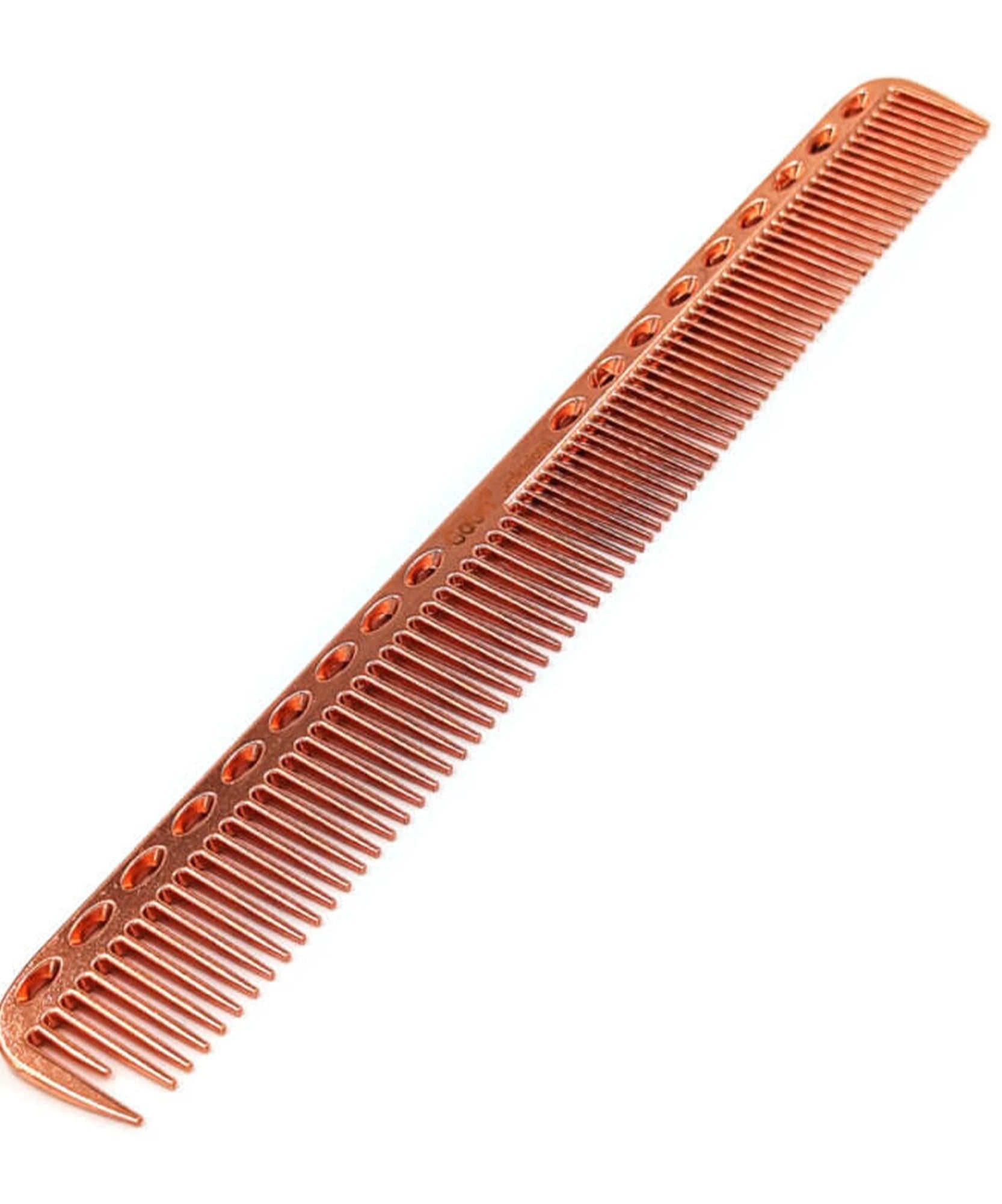 Gabri Flat Hair Comb Top Comb Barber Styling Hair Cutting Durable Detangler - Professional Hairdressing Tools, Anti Static Heat Resistant, Strong & Durable (Gold Metal 21 cm, Metal)