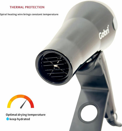 Gabri Ionic Hair Dryer E5000 2400W Lightweight Black