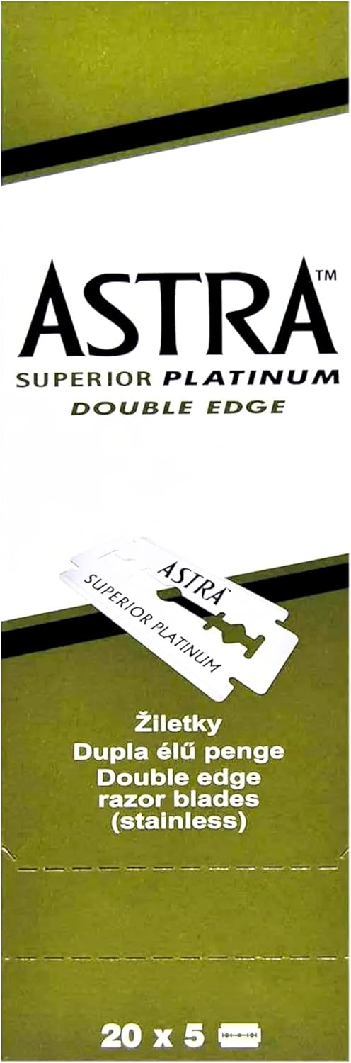 Astra Superior Platinum Double Edge Razor Blades 100pk