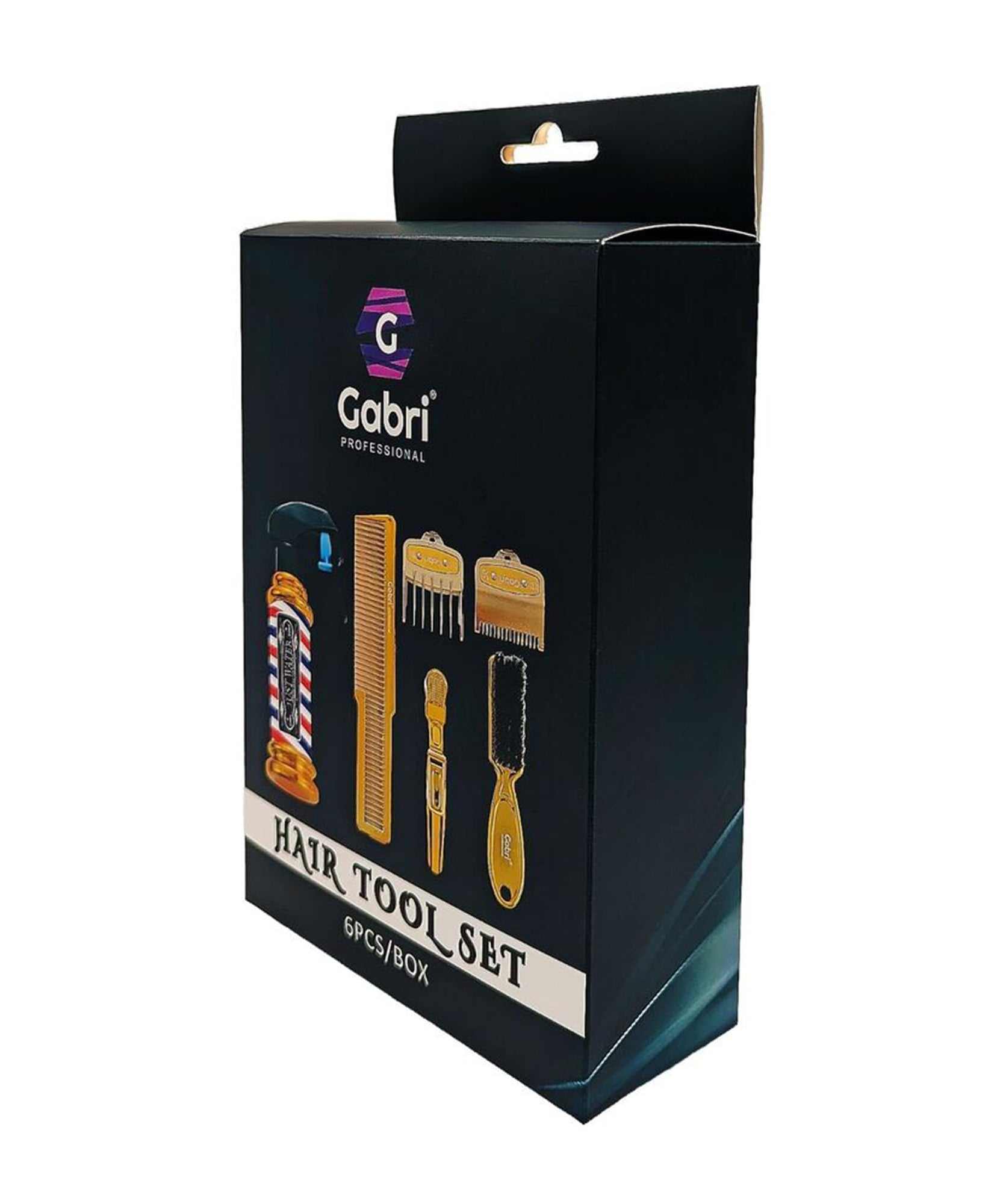 Gabri Flat Hair Comb Top Comb Barber Styling Hair Cutting Durable Detangler - Professional Hairdressing Tools, Anti Static Heat Resistant, Strong & Durable (Gold Metal 21 cm, Metal)