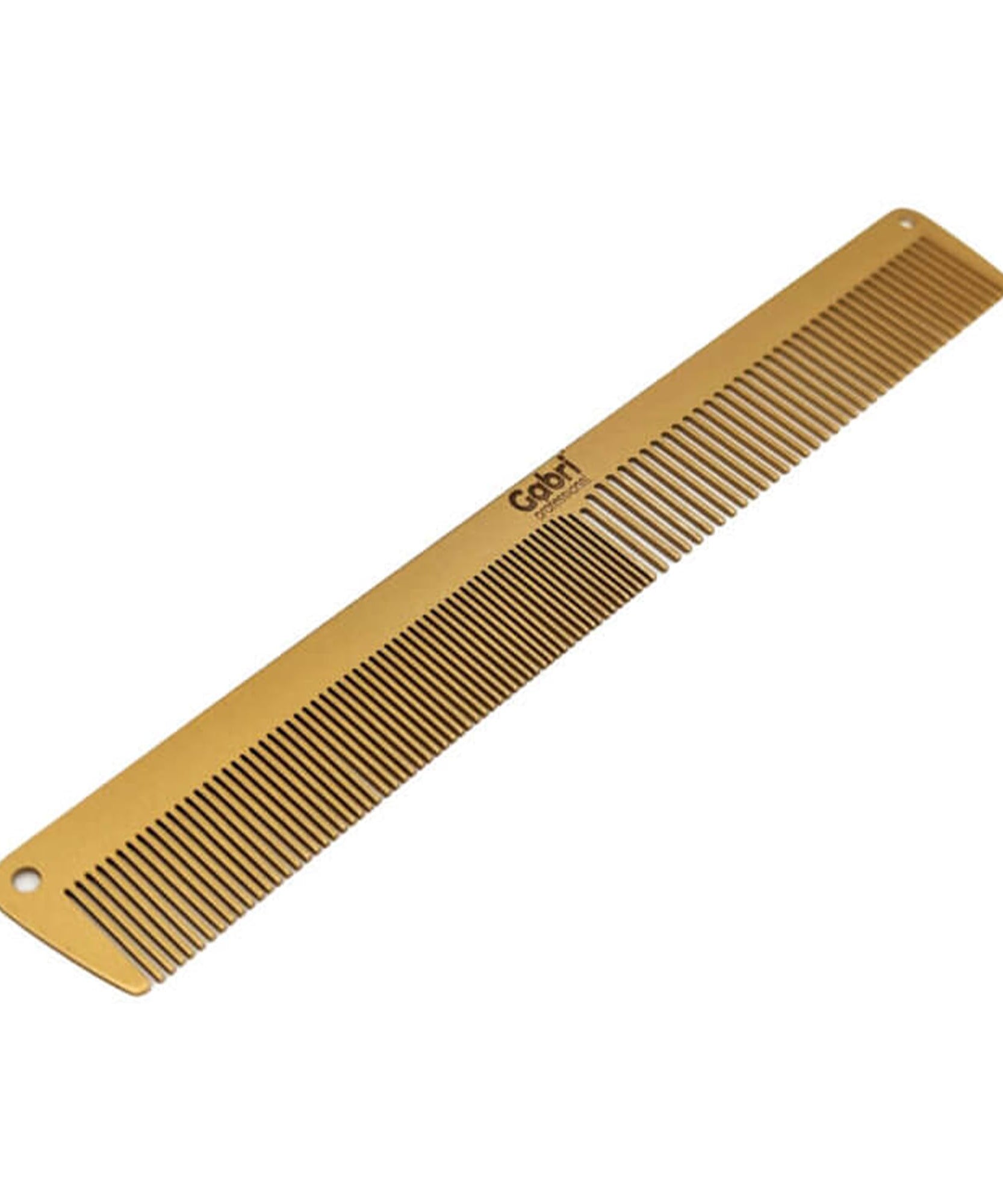 Gabri Flat Hair Comb Top Comb Barber Styling Hair Cutting Durable Detangler - Professional Hairdressing Tools, Anti Static Heat Resistant, Strong & Durable (Gold Metal 21 cm, Metal)