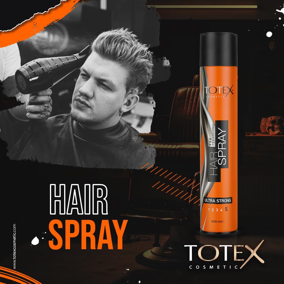 Totex Hair Styling Hair Spray  & Olive 400 ML