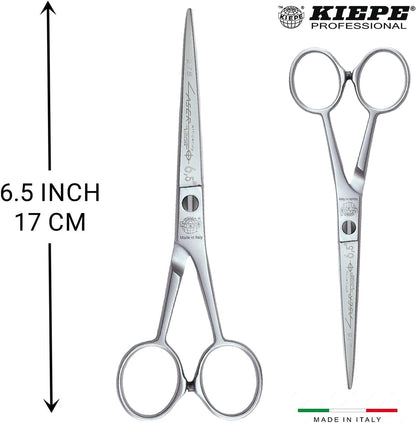 Kiepe 278 Laser Efficiency Professional Hairdressing Scissors – 6.5 Inch, Stainless Steel Scissors for Precise and Even Cuts in Intensive Use, Made in Italy