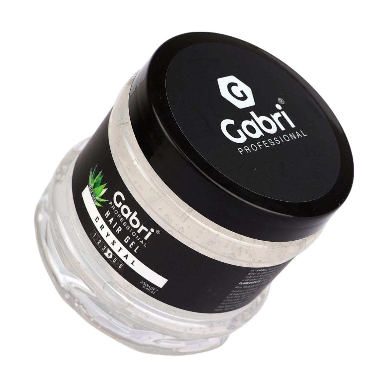 Gabri Hair Styling Gel, Firm Hold Styling Hair Gels, High Gloss, Anti-Frizz Effect, Edge Control, For All Hair Types (250 g (1 Pack), Keratin)