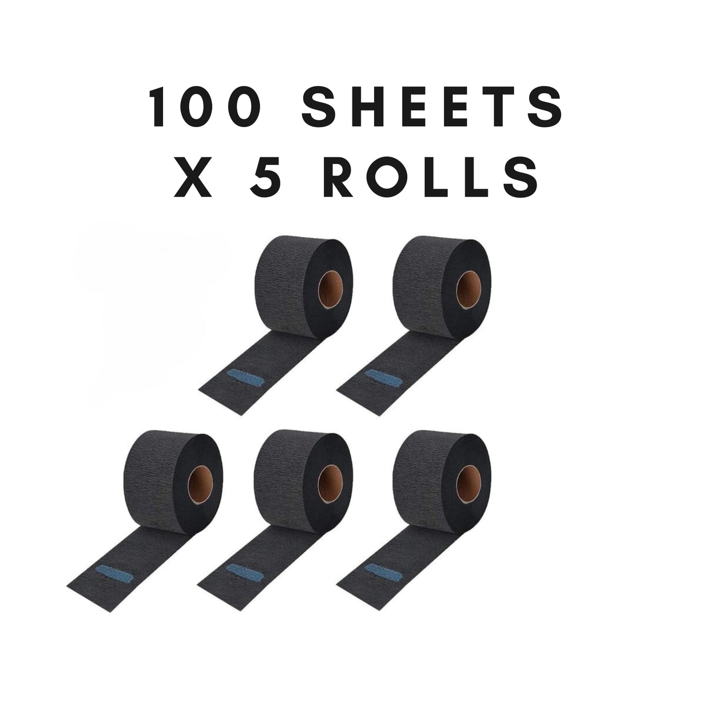 Gabri Barber Neck Strips 5 x 100 Rolls Pack White & Black